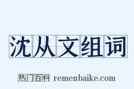 沈从文组词是什么意思的图片